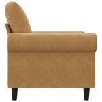 vidaXL Fauteuil Marron 60 cm Velours