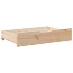 vidaXL Tiroirs sous le lit avec roulettes 2 Pièces 85x55x17 cm pin massif