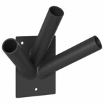 vidaXL Support de mât de drapeau Noir 10.5 x 7.5 cm Acier