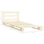 vidaXL Cadre de lit de palette Bois de pin massif 100 x 200 cm