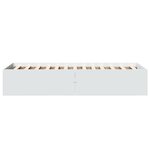 vidaXL Cadre de lit blanc 90x200 cm bois d'ingénierie