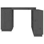Bureau table poste de travail meuble d'ordinateur informatique étude 110 x 50 x 75 cm bois massif de pin gris 02_0023822