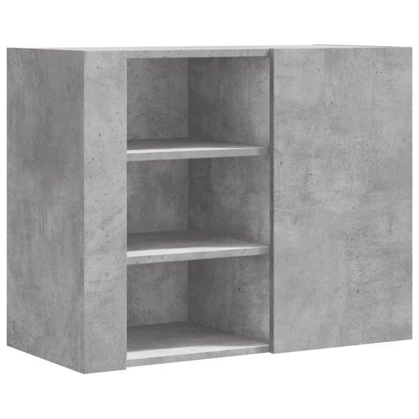 vidaXL Armoire murale gris béton 75x35x60 cm bois d'ingénierie