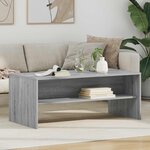 vidaXL Table basse Gris Sonoma 100 x 50 x 40 cm Bois d'ingénierie