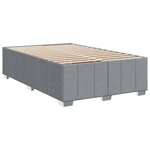 vidaXL Sommier à lattes de lit et matelas gris clair 120x190 cm tissu