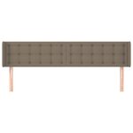 vidaXL Tête de lit avec oreilles Taupe 203x16x78/88 cm Tissu