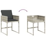 vidaXL Ensemble à manger de jardin 11Pièces avec coussins gris poly rotin