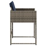 vidaXL Chaises de jardin avec coussins lot de 4 gris résine tressée