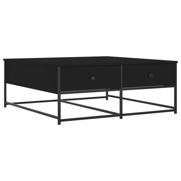 vidaXL Table basse noir 100x99x40 cm bois d'ingénierie