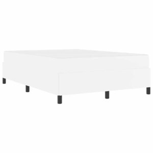 vidaXL Cadre de lit avec matelas Blanc 140 x 200 cm tissu