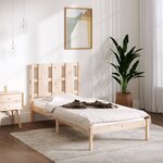 vidaXL Cadre de lit Bois de pin massif 100x200 cm
