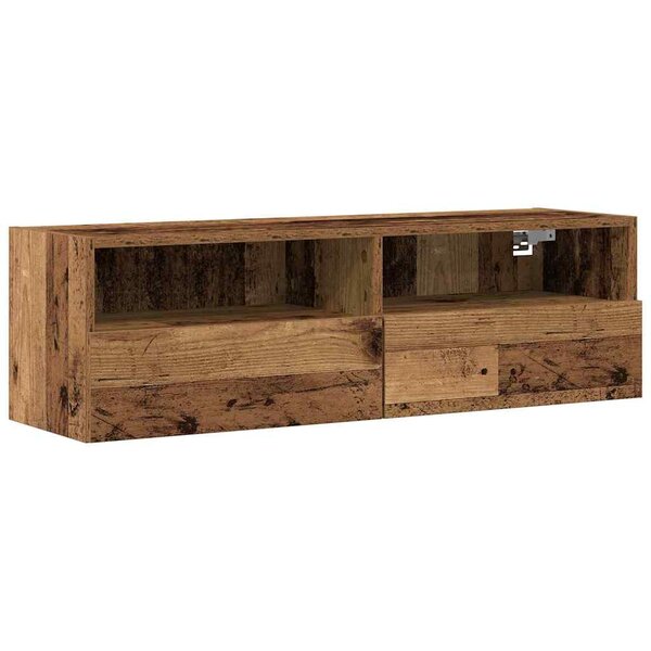 vidaXL Meuble TV mural Bois ancien 100 x 30 x 30 cm Bois d'ingénierie