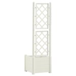 vidaXL Jardinière avec treillis 43x43x142 cm PP Blanc