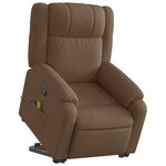 vidaXL Fauteuil de massage inclinable Marron Tissu