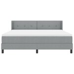 vidaXL Lit avec matelas - Gris clair  180 x 200 cm  en tissu