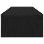 vidaXL Support de moniteur chêne noir 100x24x13 cm bois d'ingénierie