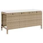 vidaXL Ensemble de salle à manger pour jardin 3 Pièces Beige Poly rotin