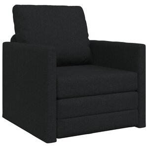 vidaXL Canapé-lit 2 en 1 Noir 74x77x81 cm Tissu