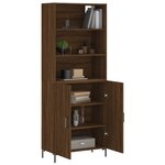 vidaXL Buffet haut Chêne marron 69 5x34x180 cm Bois d'ingénierie