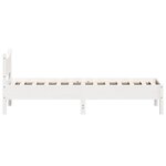vidaXL Cadre de lit sans matelas blanc 100x200 cm bois de pin massif
