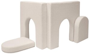 Module complémentaire pour canapé modulable en mousse bouclé cappuccino