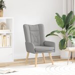 Fauteuil Relaxant vidaXL Gris Nuage en Tissu