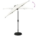 vidaXL Parasol de jardin avec lampes LED 230 x 230 cm Polyester Crème