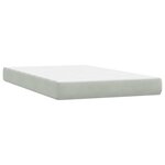 vidaXL Sommier à lattes de lit et matelas et LED gris clair 120x210cm velours