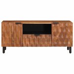 vidaXL Meuble TV avec tiroir Finition Acacia Brun 105 x 33 x 46 cm