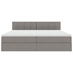vidaXL Lit avec rangement et matelas avec matelas Taupe 200 x 200 cm