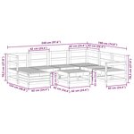 vidaXL Salon de jardin 8 Pièces bois de pin imprégné