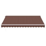 vidaXL Auvent rétractable automatique avec LED marron 400x300 cm