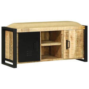 vidaXL Banc de rangement Marron Bois de manguier massif