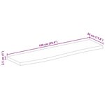 vidaXL Dessus de table à bord vivant 100x30x2 5cm bois massif manguier