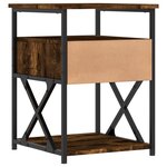 vidaXL Table de chevet chêne fumé 40x42x55 cm bois d'ingénierie