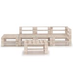 vidaXL Salon palette de jardin 5 Pièces bois de pin