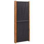 vidaXL Cloison de séparation 4 panneaux Noir 280x180 cm