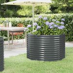 vidaXL Lit surélevé de jardin Acier enduit de poudre Anthracite