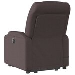 vidaXL Fauteuil inclinable de massage Marron foncé Tissu