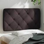 vidaXL Coussin de tête de lit marron foncé 80 cm tissu