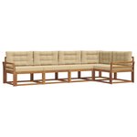 vidaXL Ensemble de canapés d'extérieur 5 pc Naturel et Beige