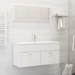 vidaXL Ensemble de meubles de salle de bain 2Pièces blanc bois ingénierie