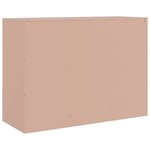 vidaXL Buffet rose 99x39x73 cm acier