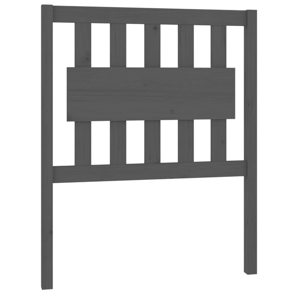vidaXL Tête de lit Gris 80 5x4x100 cm Bois massif de pin