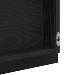 vidaXL Miroir salle de bain Chêne noir Verre  MDF Grand Miroir