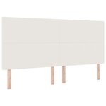 vidaXL Lit à ressorts avec tête de lit Crème et Blanc 200 x 200 cm