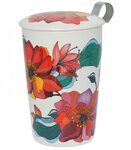 Tasse en porcelaine à double paroi avec infuseur poppy