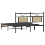 vidaXL Cadre de lit sans matelas chêne sonoma 137x190 cm