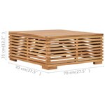 Vidaxl salon de jardin 6 pièces avec coussin gris foncé bois de teck