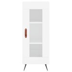vidaXL Buffet Blanc brillant 34 5x34x90 cm Bois d'ingénierie